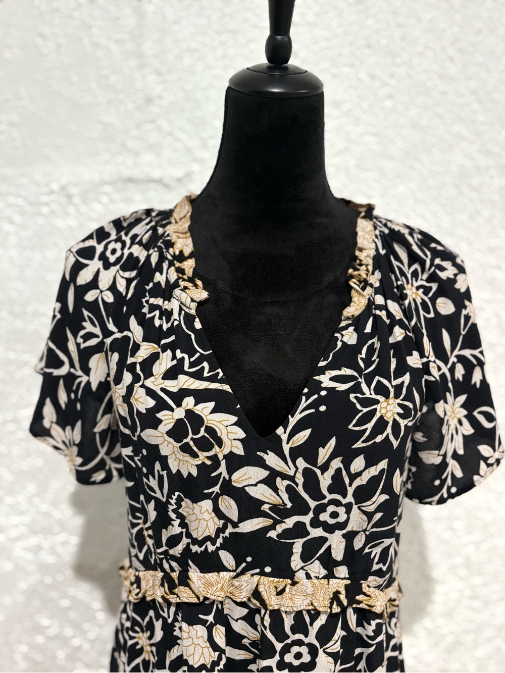 By Anthropologie Robin Tiered Mini Dress Size XXS - Picture 6 of 13